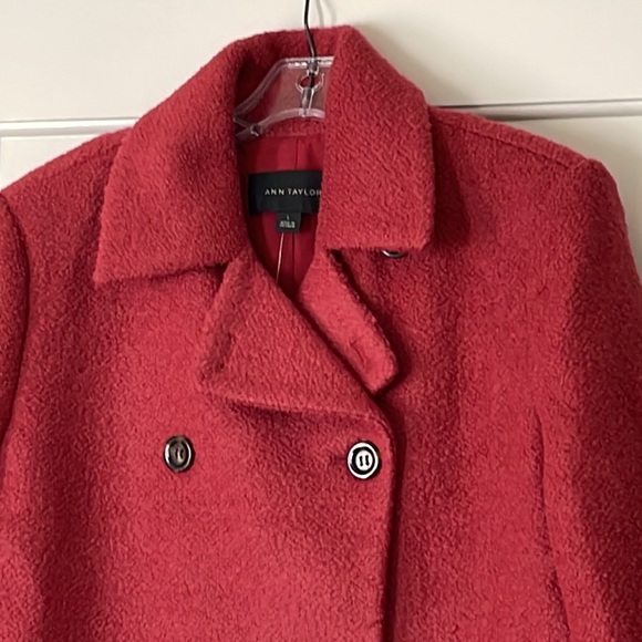Ann Taylor Textured Wool Blend Double Breasted Coat 593050 - Picture 6 of 10